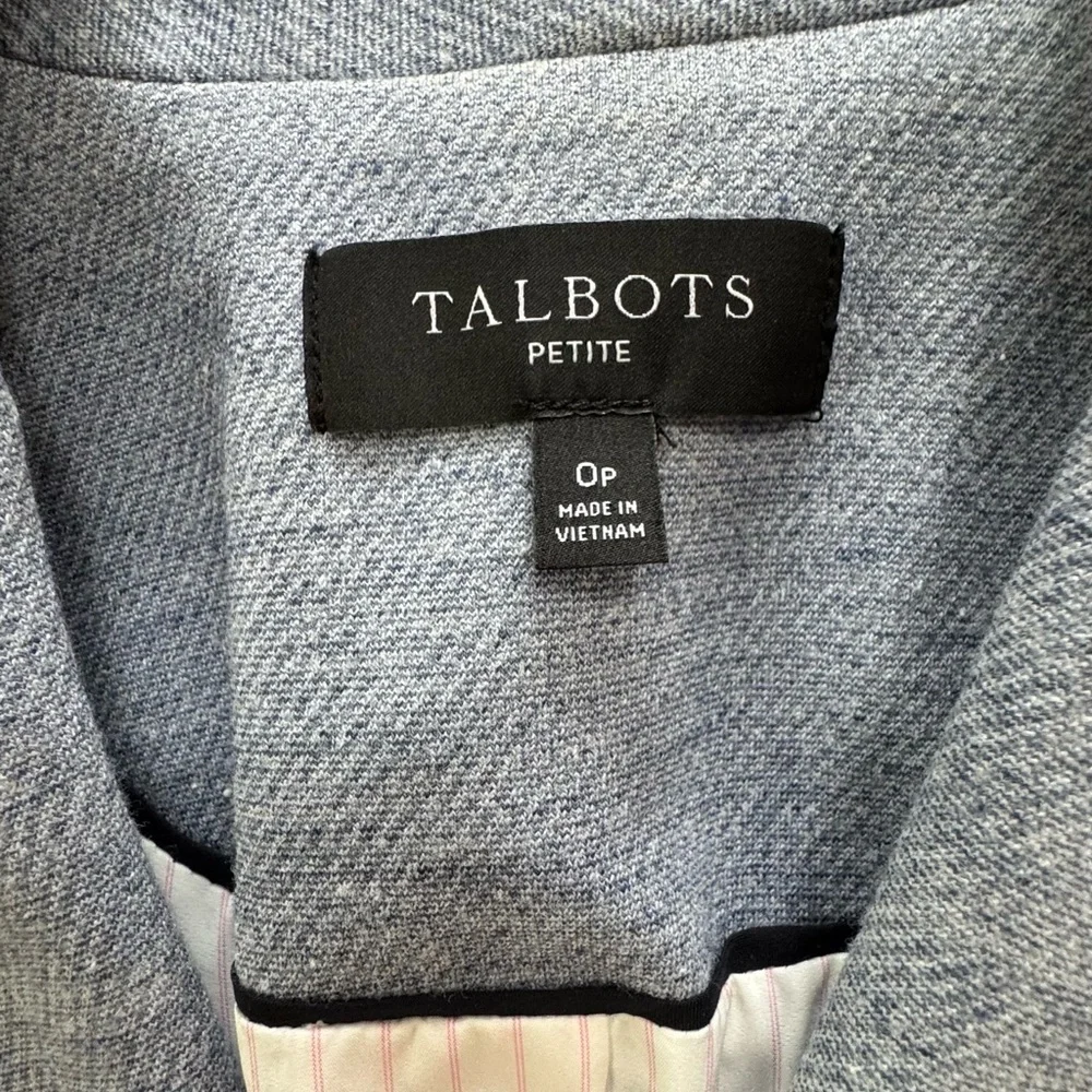 Talbots Light blue Women's Blazer Size 0 Petite - Picture 6 of 7